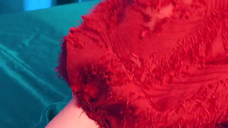 Gloved Handjob Hand Over Mouth - Dominant MILF Medical Gloves Edge & Humiliate Skinny Guy POV