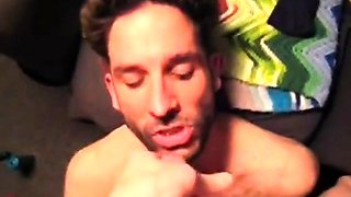 Hairy Sucker Facial - Amateur Blowjob