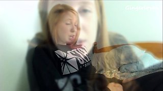 Emo teen Becka solo webcam masturbation