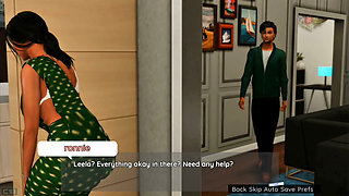 Step uncle and step aunty krish and rita having kitchen sex caught by Ronnie and leela