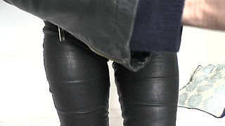 Bound to the Fuck Machine in a Cock Cage, Swallowing a Stranger's Cum, Lady Victoria Valente