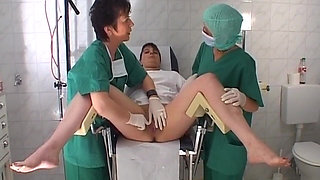 Horny Nurses Stretch Patient with Massive Purple Dildo