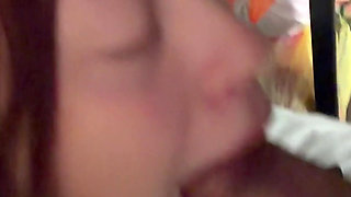 Wife Sucks off Big Cock!!